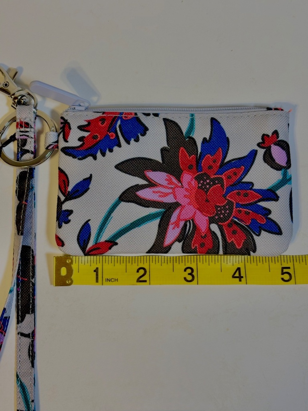 Vera Bradley Vineyard Floral Zip ID & Lanyard Wallet Coin Purse Pouch Bloom NWT - Picture 5 of 8